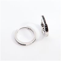 Orecchini Domar Gioielli Orecchino cerchio argento 925 con zirconia cubica in Argento Cubic Zirconia EZB120534